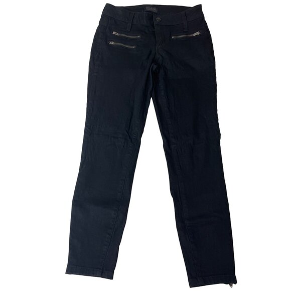 Bebe Women's Modern BlackJeans With Satimnless Steel Zippers Sz 26 - Picture 1 of 7